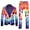 Purple, variant on Male Rainbow Long Sleeve Coat and Pants Two Piece Suit with Printed Design, Button Closure, Pockets, Includes Tie - Men's Crazy Prom for Holiday Party Events