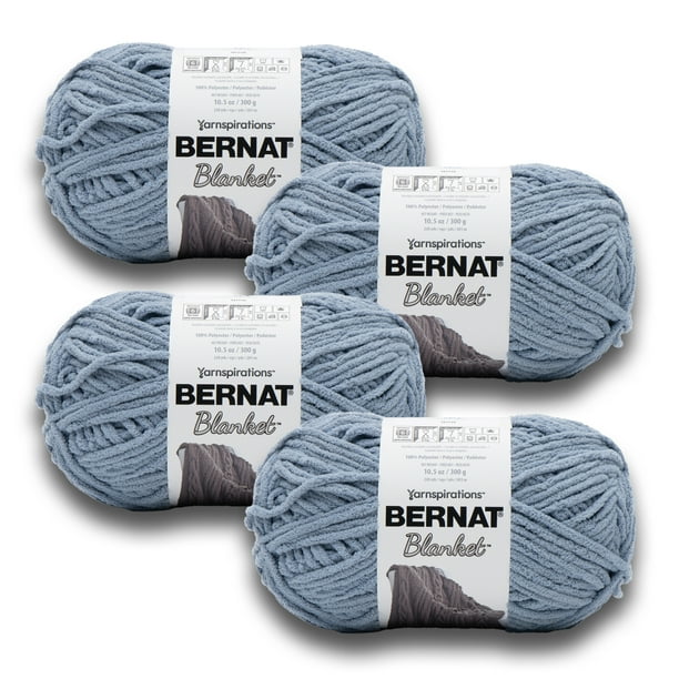 Bernat® Blanket™ 6 Super Bulky Polyester Yarn, Gray Blue 10.5oz/300g, 220 Yards (4 Pack