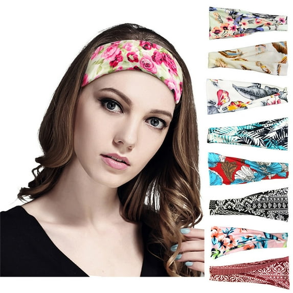 SPRING PARK Women Elastic Comfortable Fabric Yoga Running Headbands Sports Workout Hair Bands