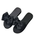 thumbnail image 4 of ShiShine Womens Bow Accent Slide Sandals Comfortable Flat Slip On Casual Shoes for Beach and Daily Outdoor Wear, 4 of 6