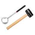 thumbnail image 4 of FUTUREORYY Coconut Opening Tool 11x3x2in Stainless Steel Rubber Wood Bamboo 1 Set Kitchen Gadget 2Pcs, 4 of 8