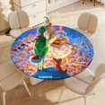 thumbnail image 4 of El Grinch-theme Fitted Round Tablecloths Elastic Edged Table Covers Waterproof Table Cloth for Kitchen Holiday Party Tables Decor 150cm, 4 of 6