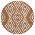 thumbnail image 2 of Addison Rugs Chantille Indoor/Outdoor Transitional Diamonds Terracotta Washable Round Rug, 8' x 8', 2 of 6