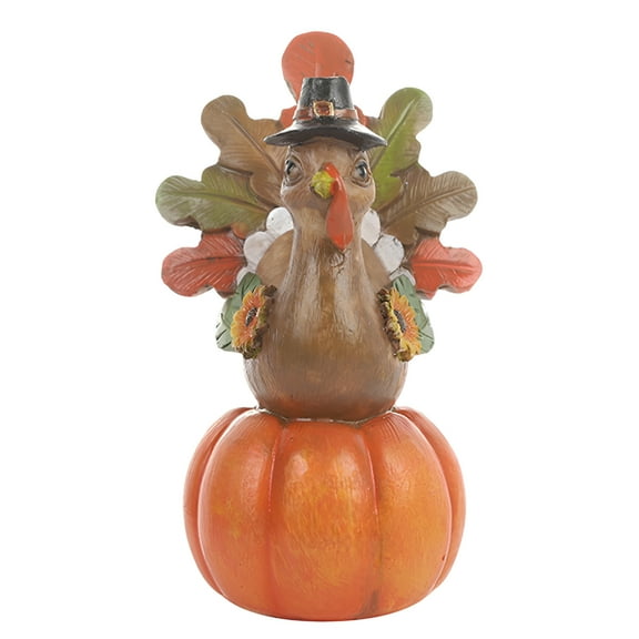 LAMIRO Thanksgiving Pumpkin Turkey Resin Table Decorations, Multicolor Fall Harvest Home Accessories for Dining Table Centerpiece, Holiday Party Supplies, Thanksgiving Decor, Thanksgiving Table Decor