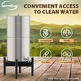 thumbnail image 2 of iSpring Wooden Stand for DGF2 Gravity-Fed Stainless Steel Countertop Water Filter System, Black Wood, 2 of 5