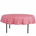 thumbnail image 6 of Efavormart Perfect Picnic Inspired Red/White Checkered 70" Round Polyester Tablecloths For Party Event Decor, 6 of 9