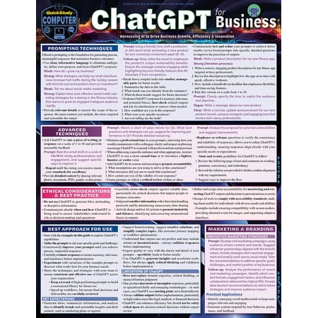 ChatGPT for Business: A Quickstudy Laminated Reference Guide, (Paperback)