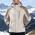 thumbnail image 4 of IROINNID Men's Waterproof Hooded Windbreaker Jacket Color Block Lightweight Outdoor Rain Coat with Adjustable Drawstring and Zipper Pockets for Hiking Camping, 4 of 9
