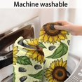 thumbnail image 5 of Yellow Sunflower Seed Leaf Pattern Bathroom Rugs Mat,Non Slip Microfiber Bathroom Rug,Rubber Backing,Soft Bathroom Mats for Bathroom Floor,Tub and Shower,17x27in(43x68cm), 5 of 5