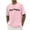 Pink, variant on NinXxx Men's Crew Neck City Letter Print Breathable Modern Casual Tee Pink XXXXXL Pink XXXXXL