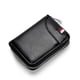 thumbnail image 5 of BRIGHTFUFU 1 billetera de cuero genuino con protección RFID, billetera antirrobo, monedero, monedero, bolsillo para monedas (negro), 5 of 7