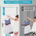 thumbnail image 3 of Over The Door Hooks, Over Door Towel Racks With 6 Adjustable Hooks For Hanging Heavy Coats/towel, 3 of 5