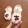 thumbnail image 4 of 1 par de sandalias de verano para niñas con suela de dibujos animados y estampado de cerezas, transpirables (beige, talla 16, 12,5 cm, 5,5 EE. UU., 4,5 Reino Unido, 21 UE, 4,9125 pulgadas), 4 of 5