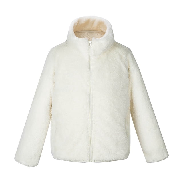 MeetoTime Veste à Fermeture Éclair pour Filles et Garçons Chaude en Polaire Douce avec Poches 3-8 Ans