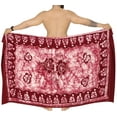 thumbnail image 5 of HAPPY BAY Men's Pareo Regular Holiday Dashiki Sarong Long Shower Beach Wrap One Size Pink-M737 Summer Vacation Party, 5 of 5
