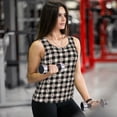 thumbnail image 6 of Hirioo Black Plaid Heart for Women's Workout Tank Top Sleeveless Workout Tops Athletic Gym Shirts-Small, 6 of 7