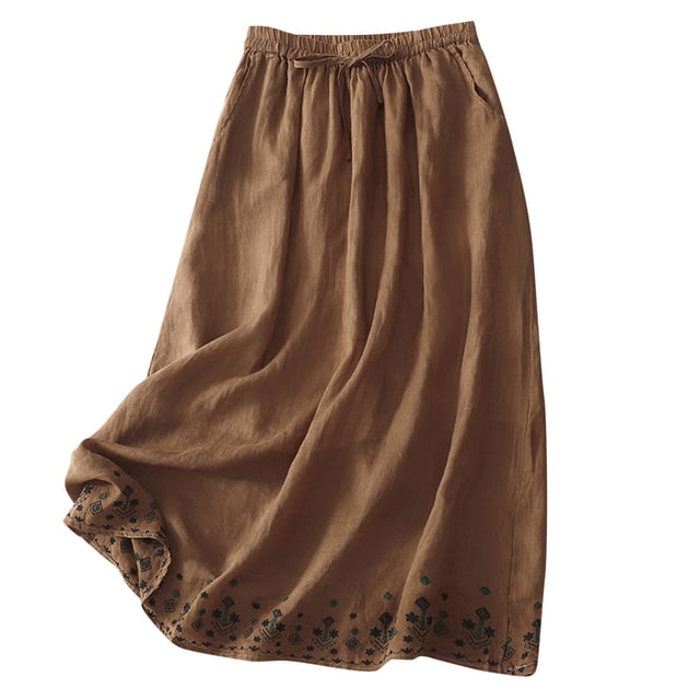Gibobby ganchos para faldas con pinzas finos y sueltos para mujer en una falda larga(Marrón, M)