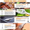 thumbnail image 4 of Set de accesorios para parrilla BBQ de acero inoxidable de 38 piezas Cifaisi, 4 of 9