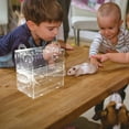 thumbnail image 2 of UPOUART 1Pc Transparent Acrylic Guinea Pig Villa Cage Breathable Small Animal House for Use, 2 of 8