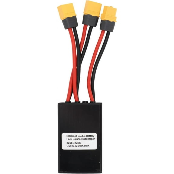 VONGEM Double Battery Discharge Converter for E Bike, 20V-72V 40A DC Dual Battery Pack Switch Balancer for Increase The Capacity by Connecting Two Batteries in Parallel Equalization Module
