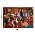 thumbnail image 3 of BTS - Music Poster (The Crew - Chilling With Pizzas) (Size: 36" X 24") (Antique Copper / Gold Aluminum Frame), 3 of 6