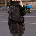 thumbnail image 4 of Lilgiuy Fashion Women Casual Cowboy Pockets Long Sleeve Thickened Tops Jacket Coat for Basketball Football, 4 of 5