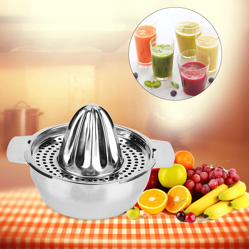 LYUMO Stainless Steel Portable Manual Lemon Orange Squeezer Household Fruit Juicer, Lemon Juicer