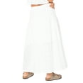 thumbnail image 4 of Celebrity Pink Women’s Cotton Tiered Midi Skirt with Lace Trim, Sizes XS-XXL, 4 of 5