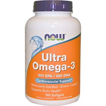 Now Foods Ultra Omega-3, 500 EPA / 250 DHA, 180 Fish Softgels - Walmart.com