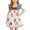 White, variant on Babcutegg Charming Denim Skirt Dress With Sweet Cherry Embellishment Breathable Sleeveless Design For Little Girls White Size 2T