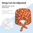 thumbnail image 4 of Kdxio Pizza Pattern Turban Hat for Women Men Comfortable Adjustable Cleaning Working Cap with Sweatband, 4 of 8