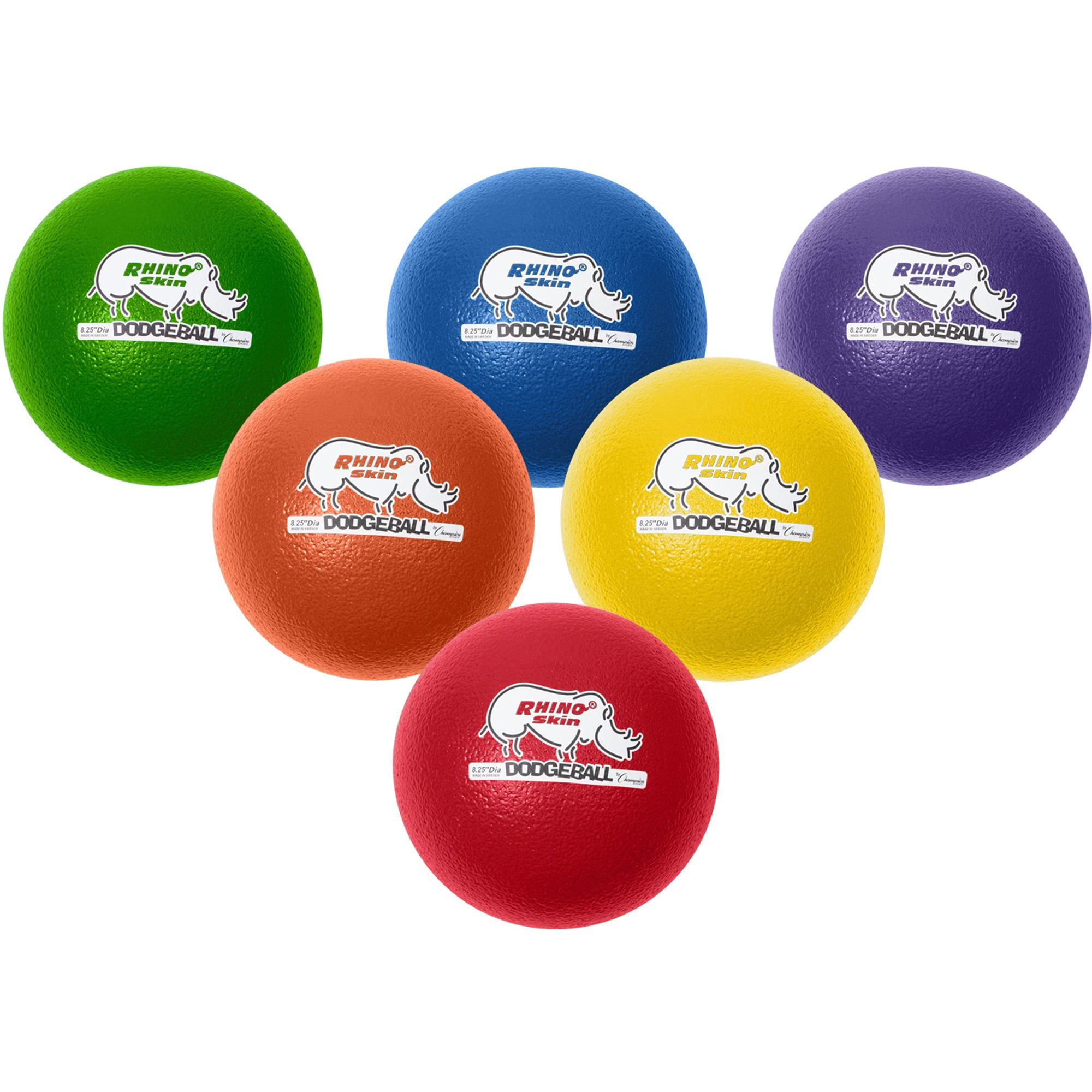 Champion Sports Rhino Skin Dodge Ball 8in Set of 6 RXD8SET for sale online 