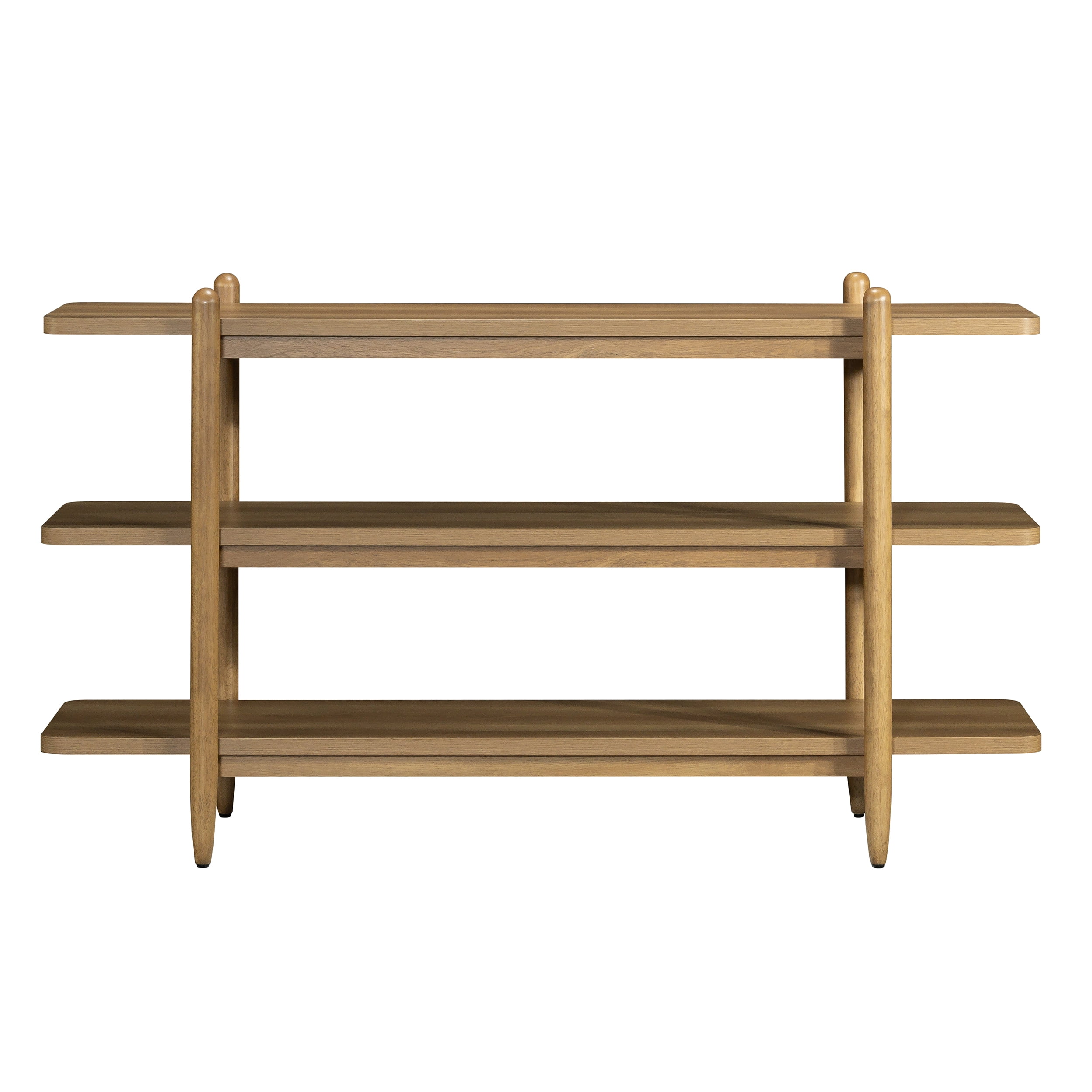 Better Homes & Gardens Springwood Horizontal Bookcase, Light Honey Finish