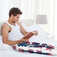 thumbnail image 5 of Logiee bass fish with the USA flag Print Pajama Pants for Men,Men’s Pajama Bottoms,Mens PJ Pants with Pockets & Button Fly-Small, 5 of 6