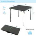 thumbnail image 5 of Spaco Folding Camping Table with All-Weather HDPE Tabletop and Rustproof Steel Frame-Gray, Folding Table for Patio Pool Park Outdoor, 5 of 8