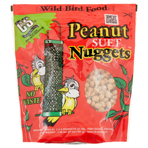 C & S Products Peanut No-Melt Suet Nuggets, 27 oz, Wild Bird Food
