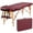 Burgundy, variant on Topeakmart 2 Sections Adjustable Massage Table Folding Massage Bed with Headrest/Armrest/Hand Pallet，Black