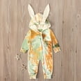 thumbnail image 4 of KAUOD New Born Baby Boys Girls Easter Outfit Bunny Ear Hooded Romper Jumpsuit Long Sleeve Zipper Bodysuits Toddler Cute Clothes, 4 of 8