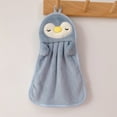 thumbnail image 2 of Toalla de mano se puede colgar Toalla absorbente Toalla de mano de los niños Toalla de mano del bebé lindo pingüino agradable a la piel suave, 2 of 7