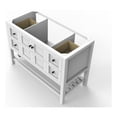 thumbnail image 2 of Modern 48" Alicia White Wood Vanity Base with Black Handles, 2 of 6