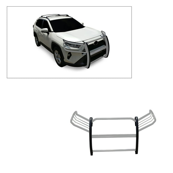 Black Horse Grille brush Bumper Guard Modular Stainless Steel Compatible with 2019-2024 Toyota RAV4-17A093904MSS
