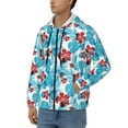 thumbnail image 2 of JUNZAN Hawaiian Style Print Men's Zip Up Hoodie Athletic Hoodies Long Sleeve Hooded Sweatshirts With Pockets (S-3XL), 2 of 6