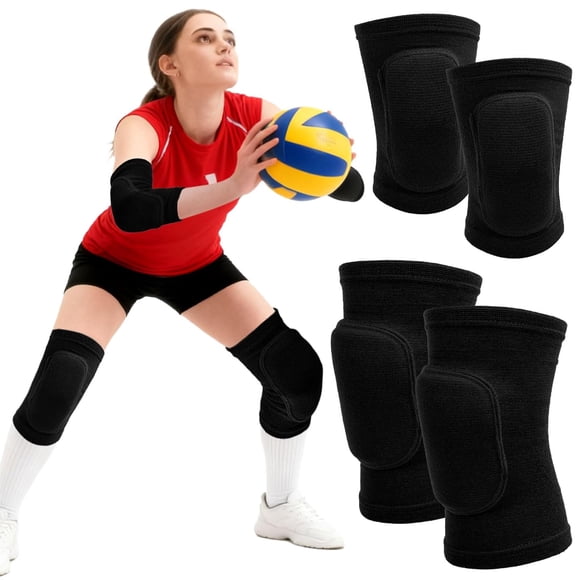 Volleyball Knee Pads and Arm Sleeves Youth Kids,Knee and Elbow Pads Volleyball with Thick Foam Padding for Football,S