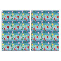 2 Pcs Pioneer Flower Floral Print Pattern Kitchen Towels, Funny Microfiber Dish Towel Set, 18" X 26" Tea Towels