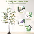 thumbnail image 5 of 5FT Lighted Easter Tree with Timer, Easter Decorations for Home & Porch, Pre-Lit Egg Trees with LED Lights & Colorful Eggs, Indoor Outdoor Spring Decor Party & Office Decoration, 5 of 9