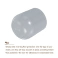 thumbnail image 4 of Protectores de patas de silla, 16 piezas de 7/8" - Tapas redondas de patas de silla de plástico, cubiertas antideslizantes para muebles (gris), 4 of 7