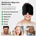 thumbnail image 5 of Gorro para aliviar la migraña, alivio de la sinusitis, doble gel, alivio del dolor de cabeza, sensación de frío duradera, envoltura de 360°, negro, 5 of 5