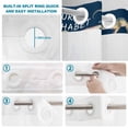 thumbnail image 4 of No Hook Shower Curtain, Blue Dinosaur Shower Curtains for Bathroom with See Through Top Window, Vintage Letters Farm Animals Waterproof & Washable Bath Curtain Extra Long 72"x84", 4 of 9