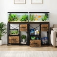 thumbnail image 6 of 40-50 Gallon Heavy Duty Fish Tank Stand with Drawers & Built-in Power Outlet, Multi Storage for Aquarium Turtle Reptile Terrarium Tank, Brown, 6 of 7