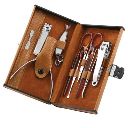 Stainless Steel Hygiene Manicure Pedicure Kit With Portable Travel Case